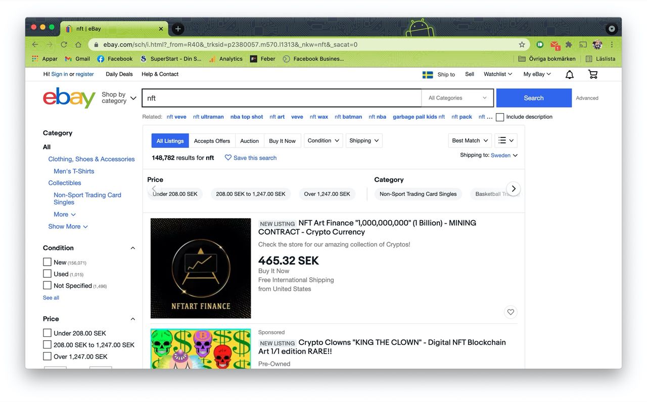 Nu går det att handla med NFT:s på eBay