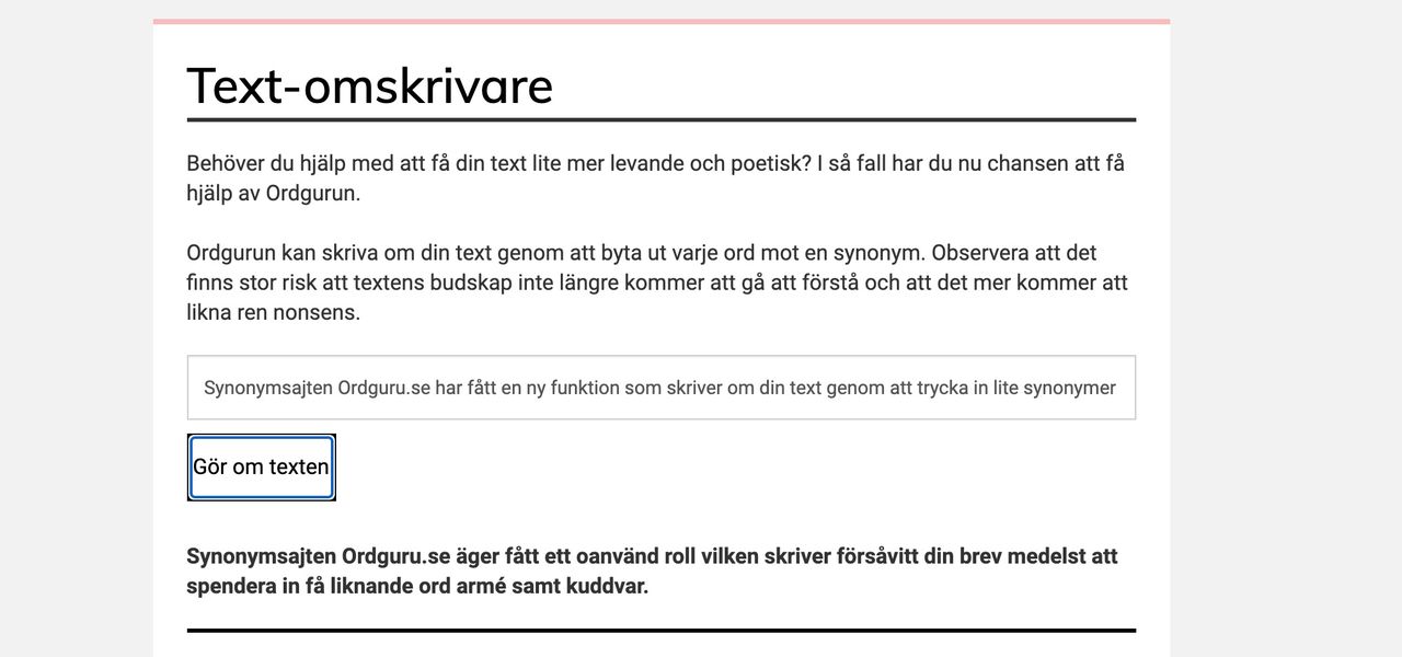 Ordguru gör din text mer poetisk