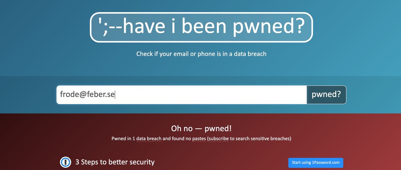 Have I Been Pwned börjar samarbeta med FBI
