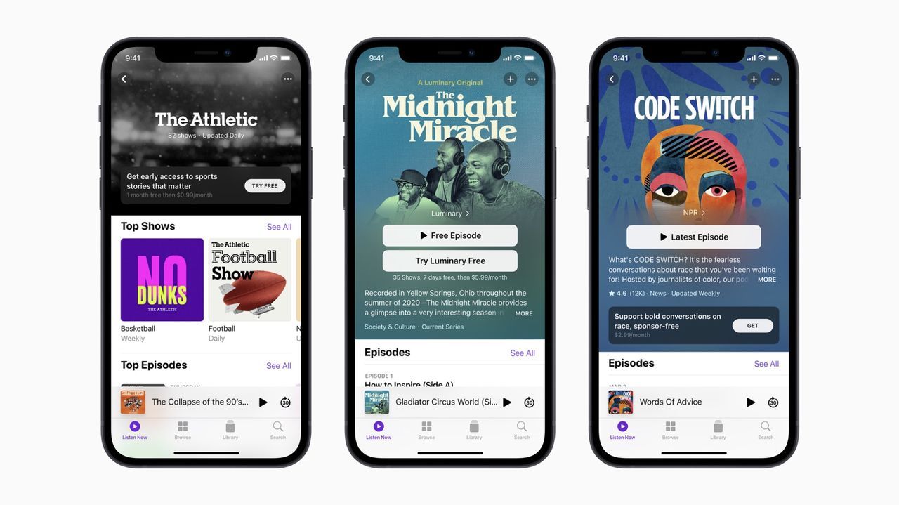 Apples premiumtjänst för podcasts släpps nästa vecka