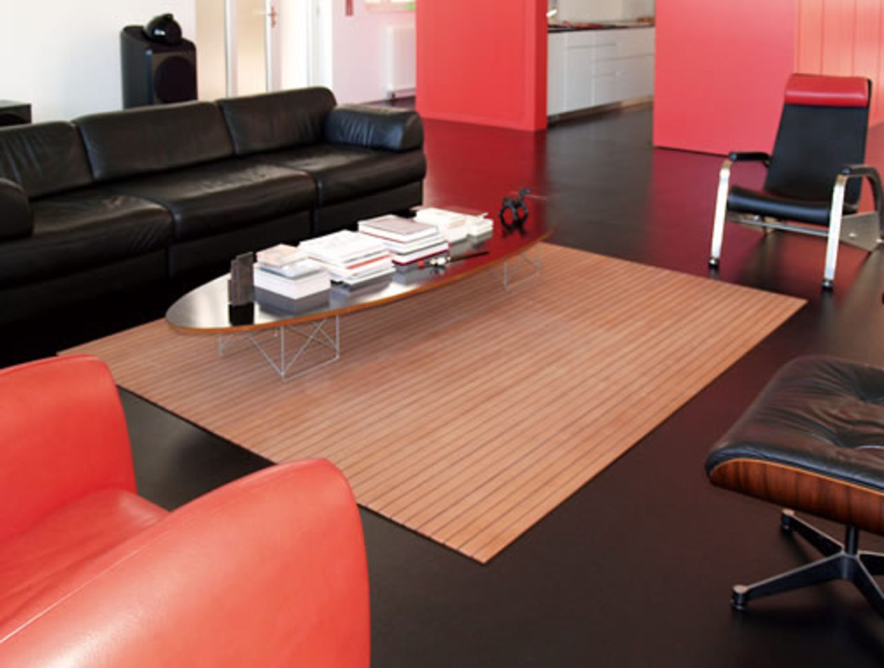 Valnöt på furu? Anderegg har gjort en matta i trä