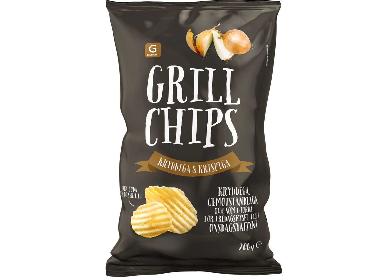 Grillchips var gräddfil och lök