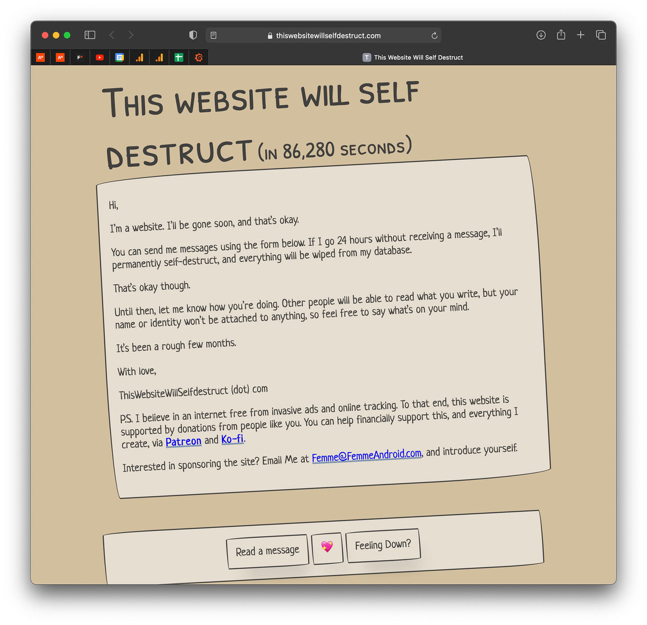 Den här hemsidan kommer att försvinna
