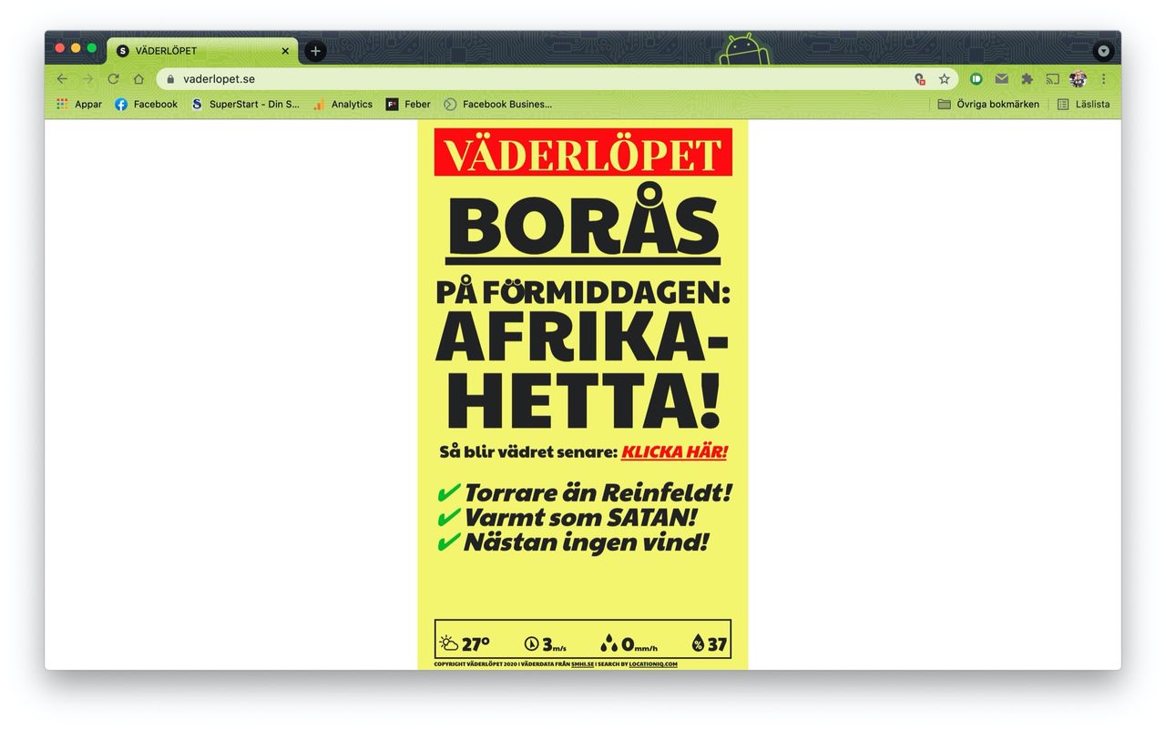 Väderlöpet ger dig lite roligare väder