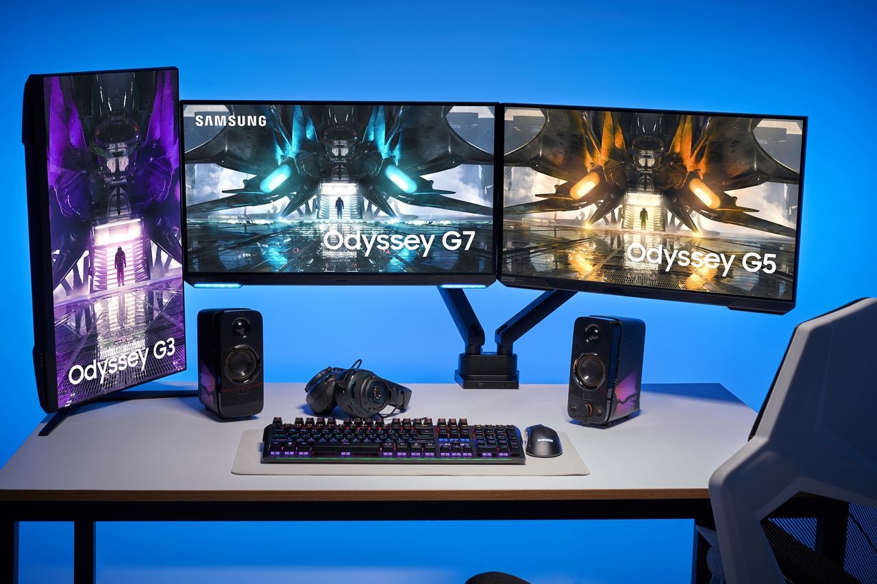 Samsung visar upp nya platta Odyssey-skärmar