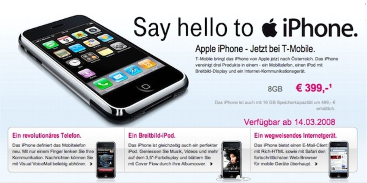 iPhone lanseras i Österrike