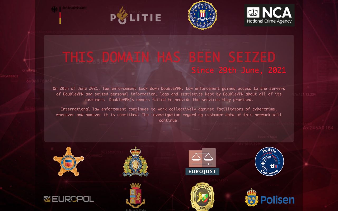 Internationella myndigheter har beslagtagit DoubleVPN