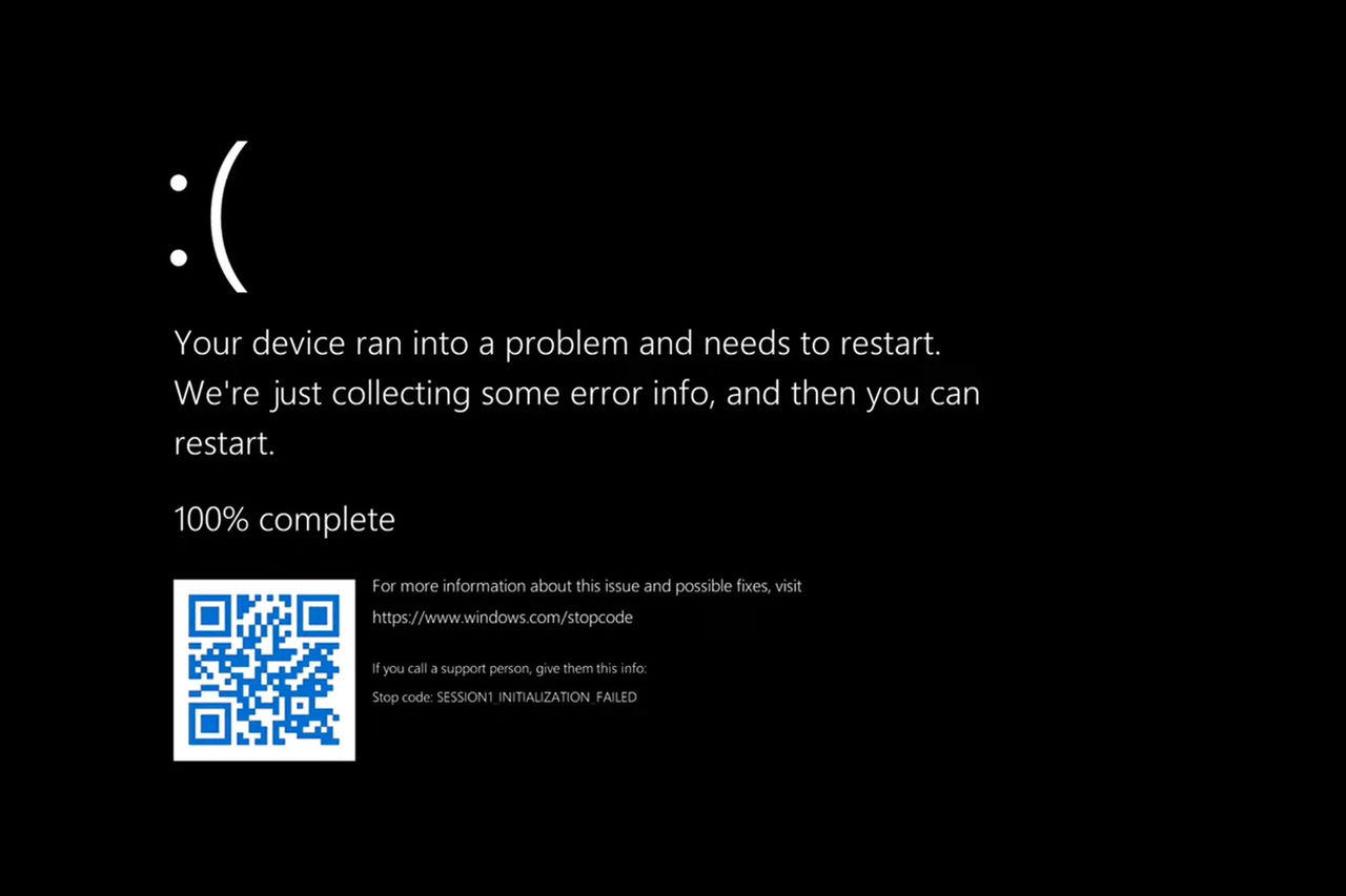 Windows blåskärm blir svart i Windows 11