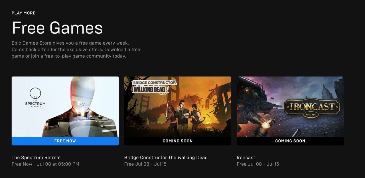 Epic avslöjar vilka spel du kan få