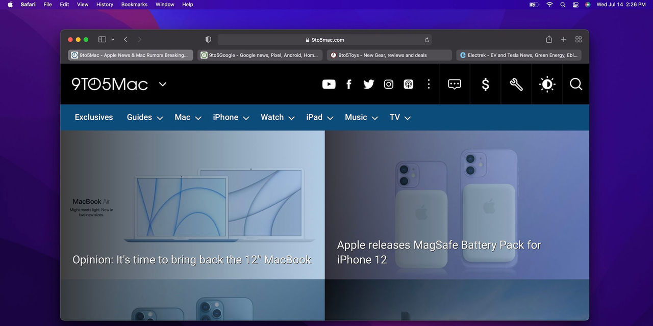 Apple backar på Safari-design i nya macOS