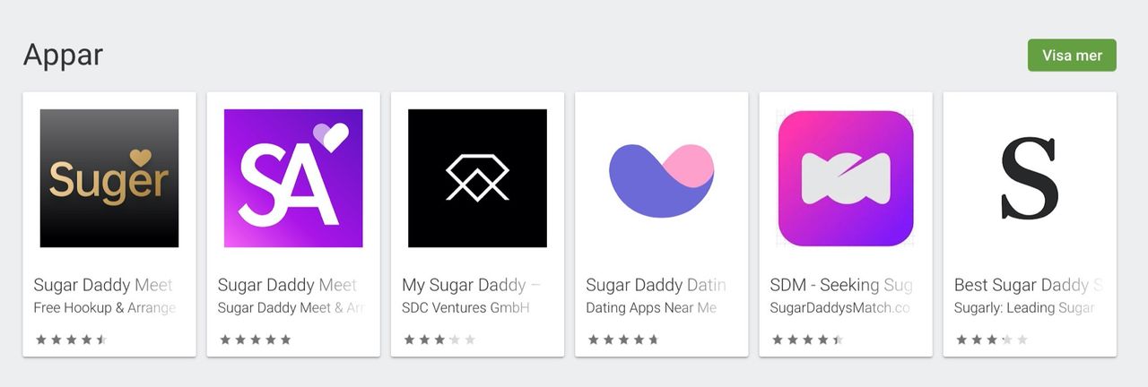 Google portar sugar daddy-appar från Play Store