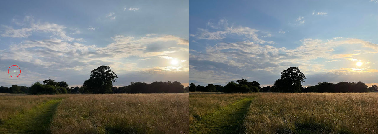 iOS 15 kan fixa linsbländning på fotografier