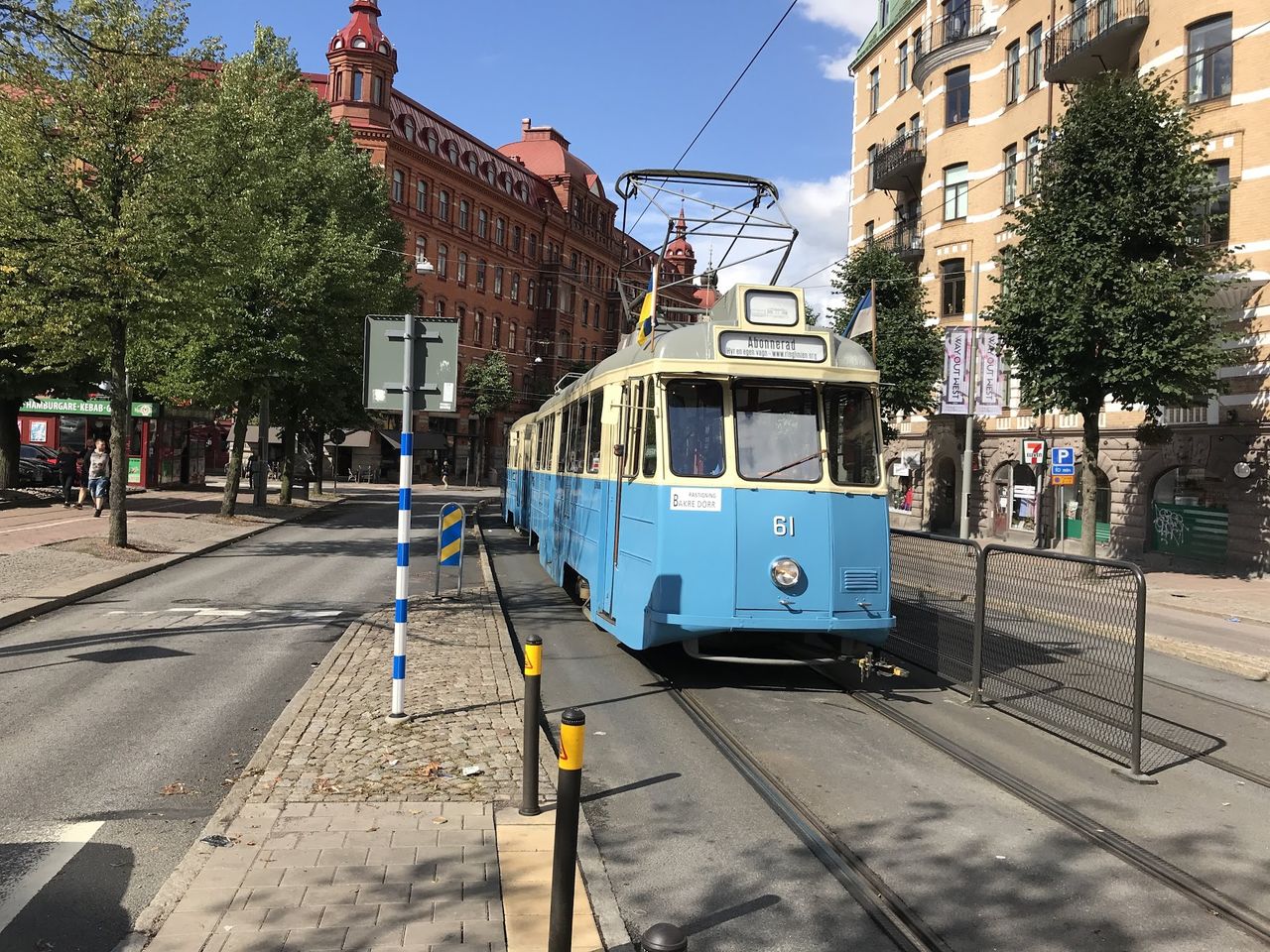 Alla spårvagnar i Göteborg stoppade