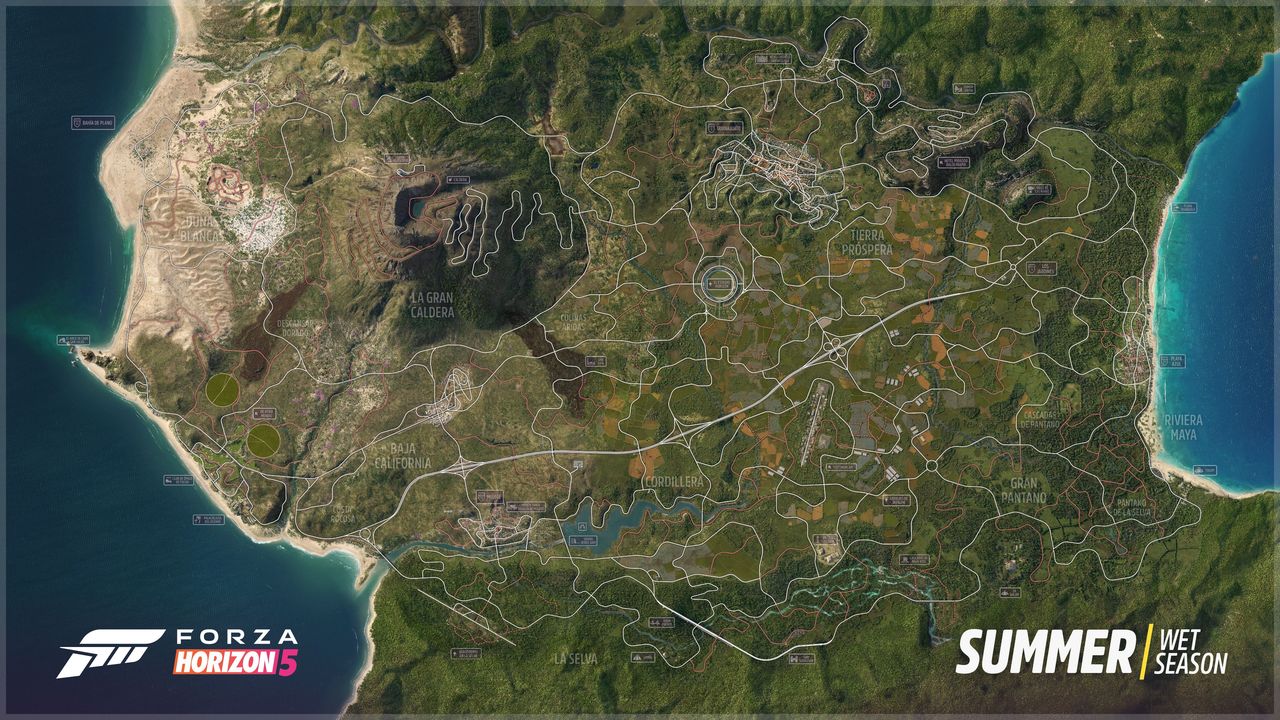 En titt på kartan i Forza Horizon 5