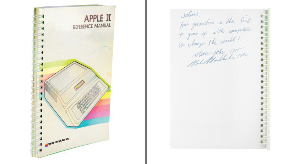 Apple II-manual med Steve Jobs autograf såld på auktion