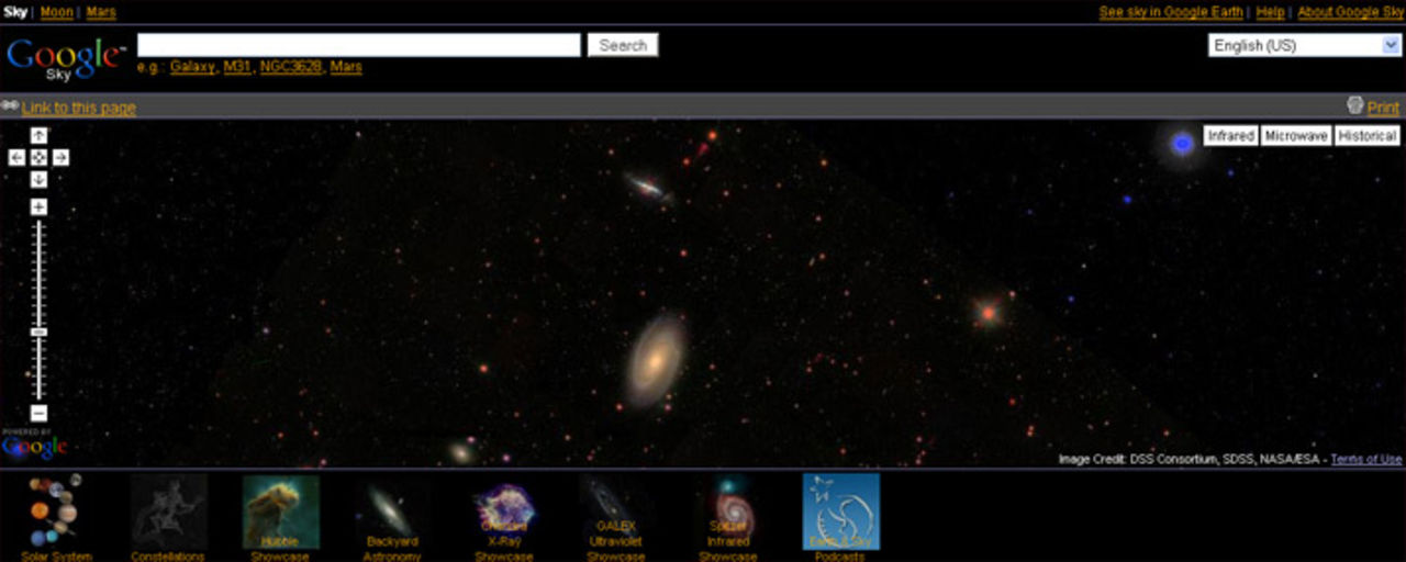Google Sky - nu direkt i webbläsaren