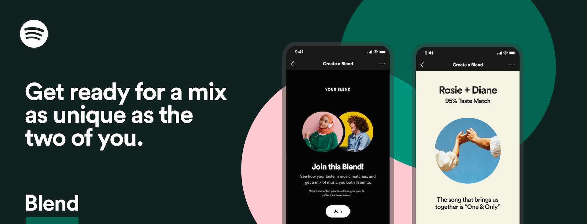Spotify släpper delade spellistan Blend Blanda din musik med en väns