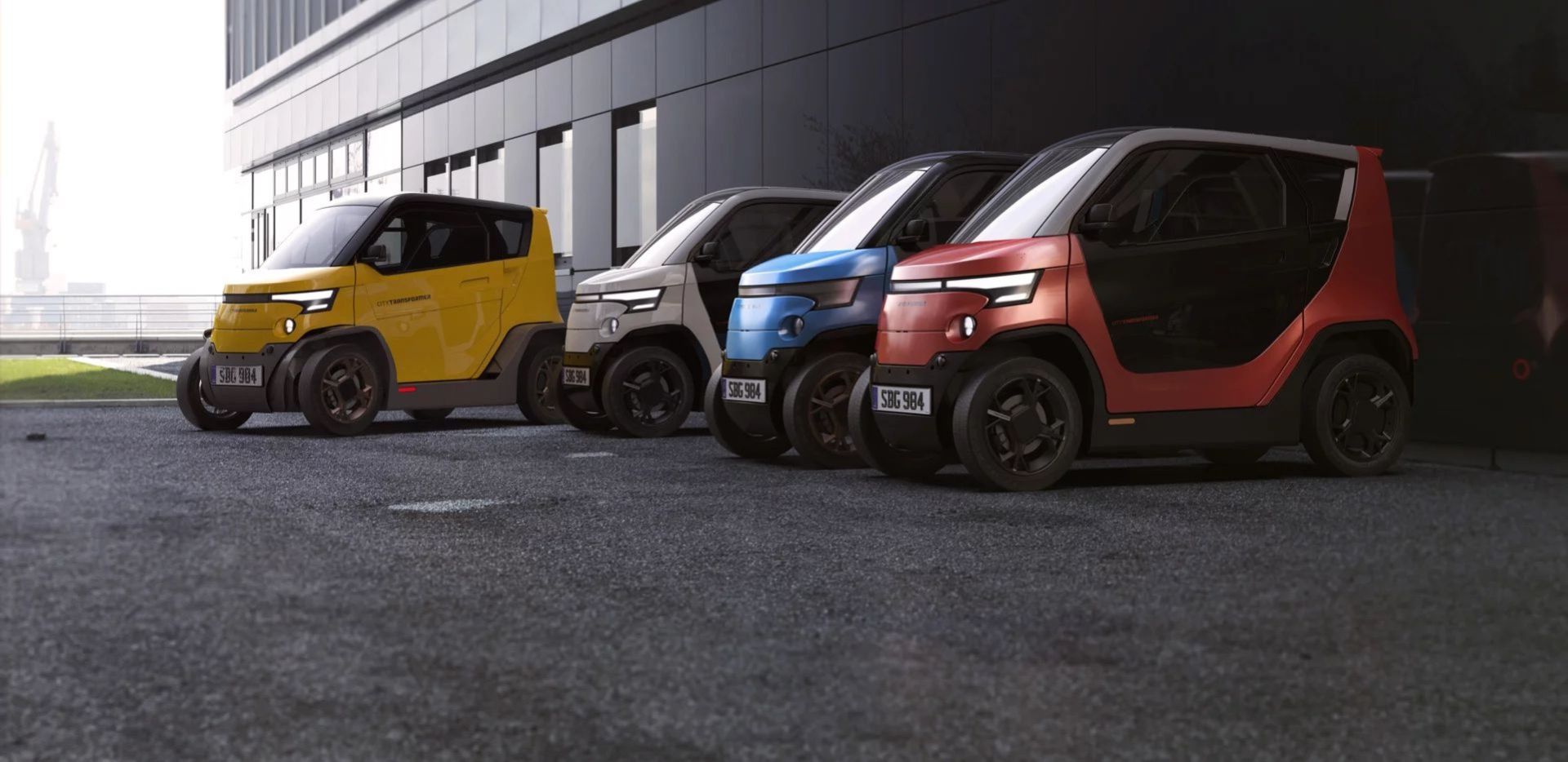 City Transformer - liten elbil med justerbar spårvidd