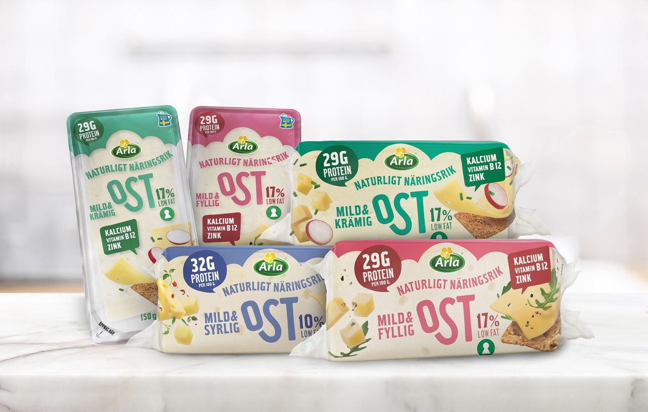 Ny serie magra ostar från Arla