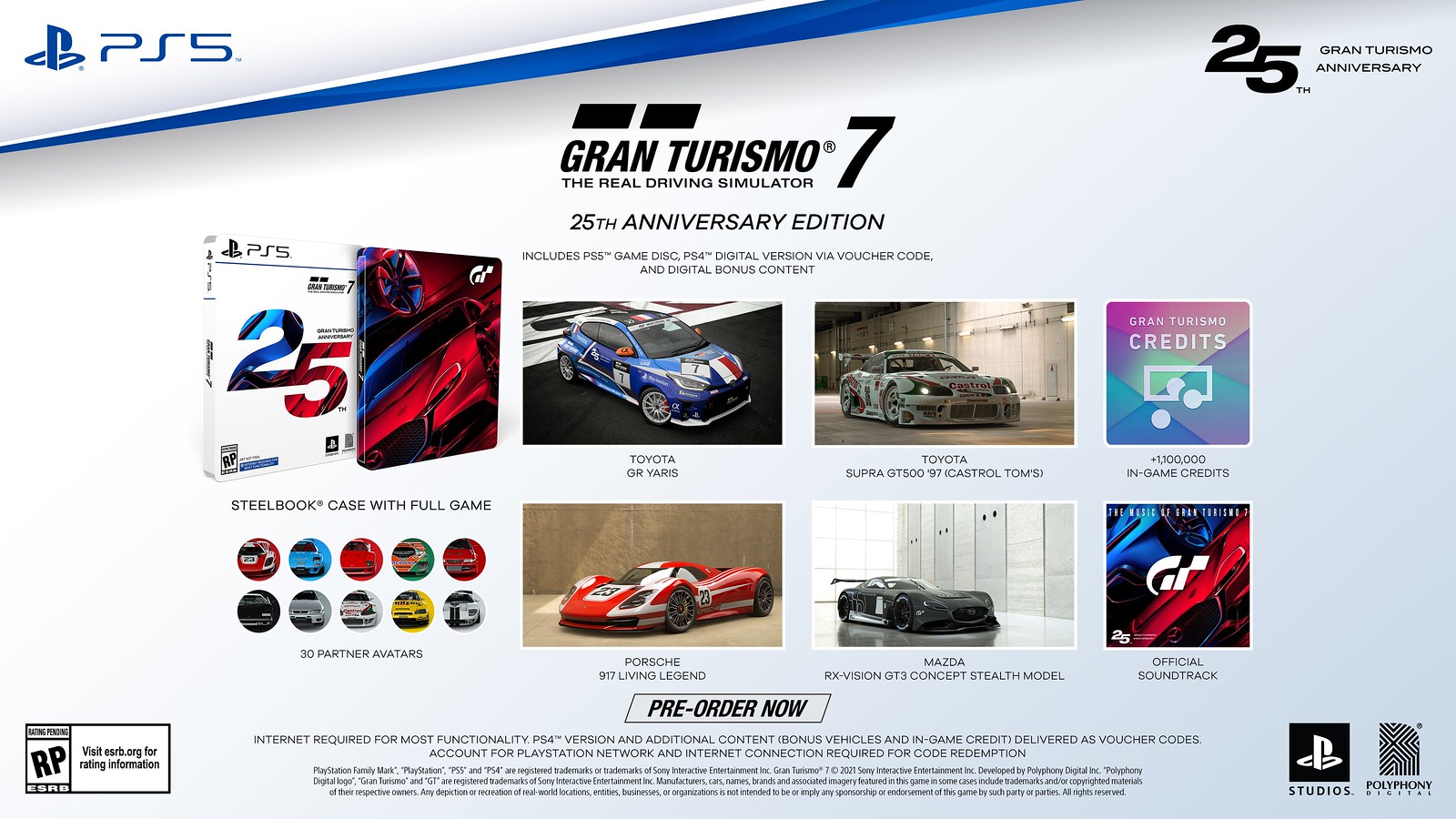 Sony releases special edition for Gran Turismo 7. Celebrates the game series’ 25th anniversary