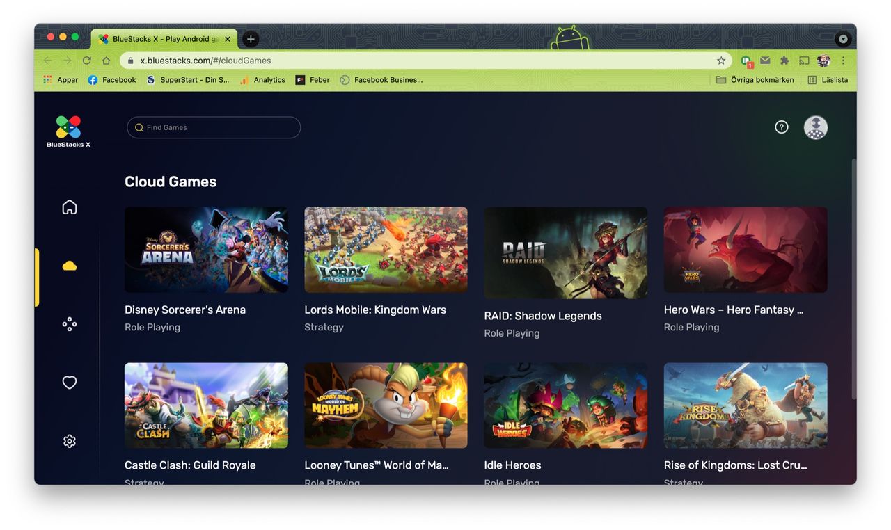 BlueStacks låter dig spela Android-spel direkt i webbläsaren