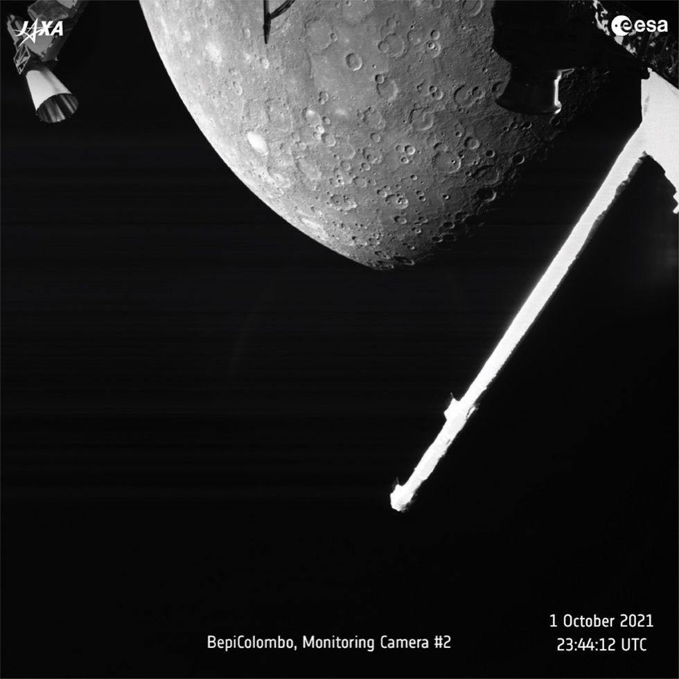 BepiColombo fotar sin första bild av Merkurius