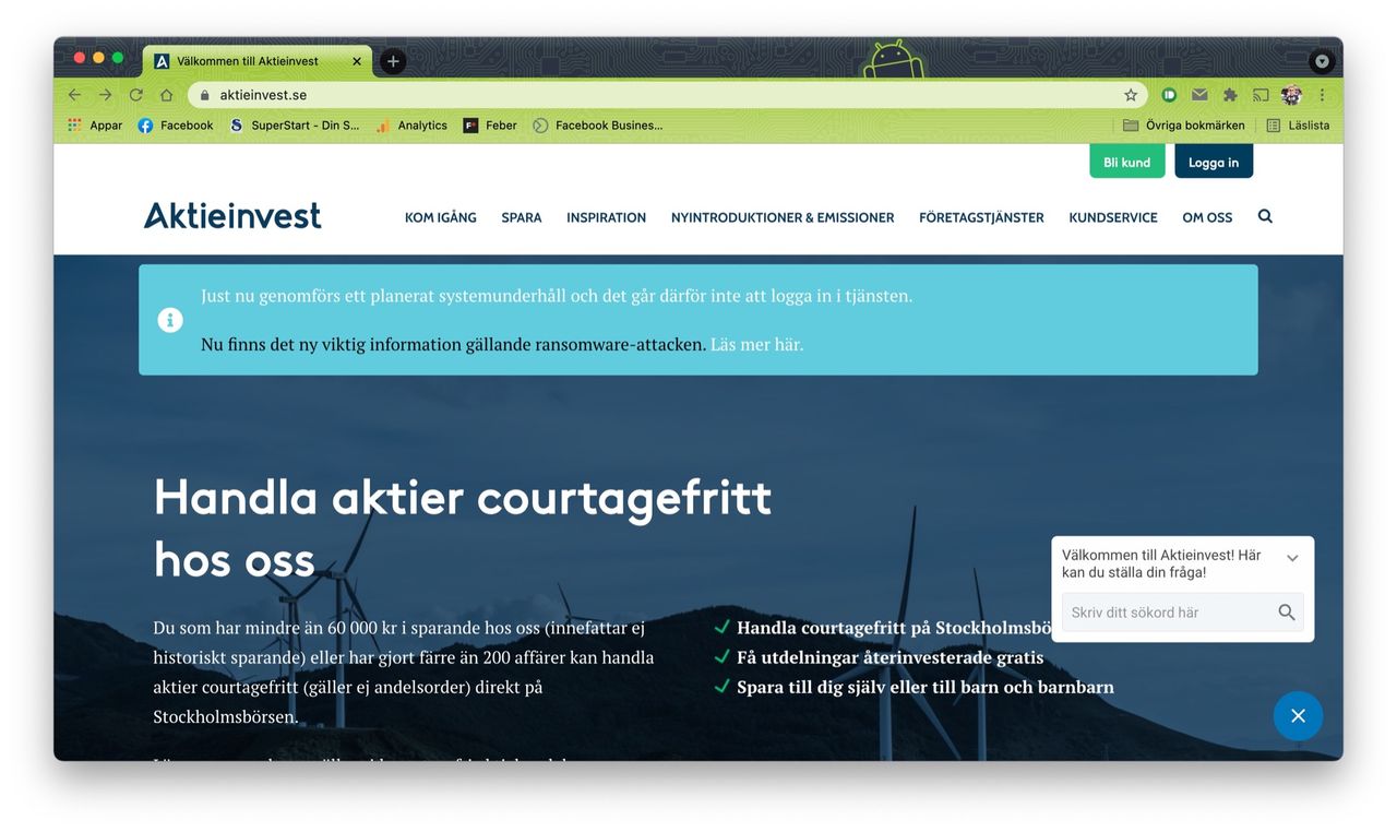 Hackers har läckt ut uppgifter om Aktieinvest kunder