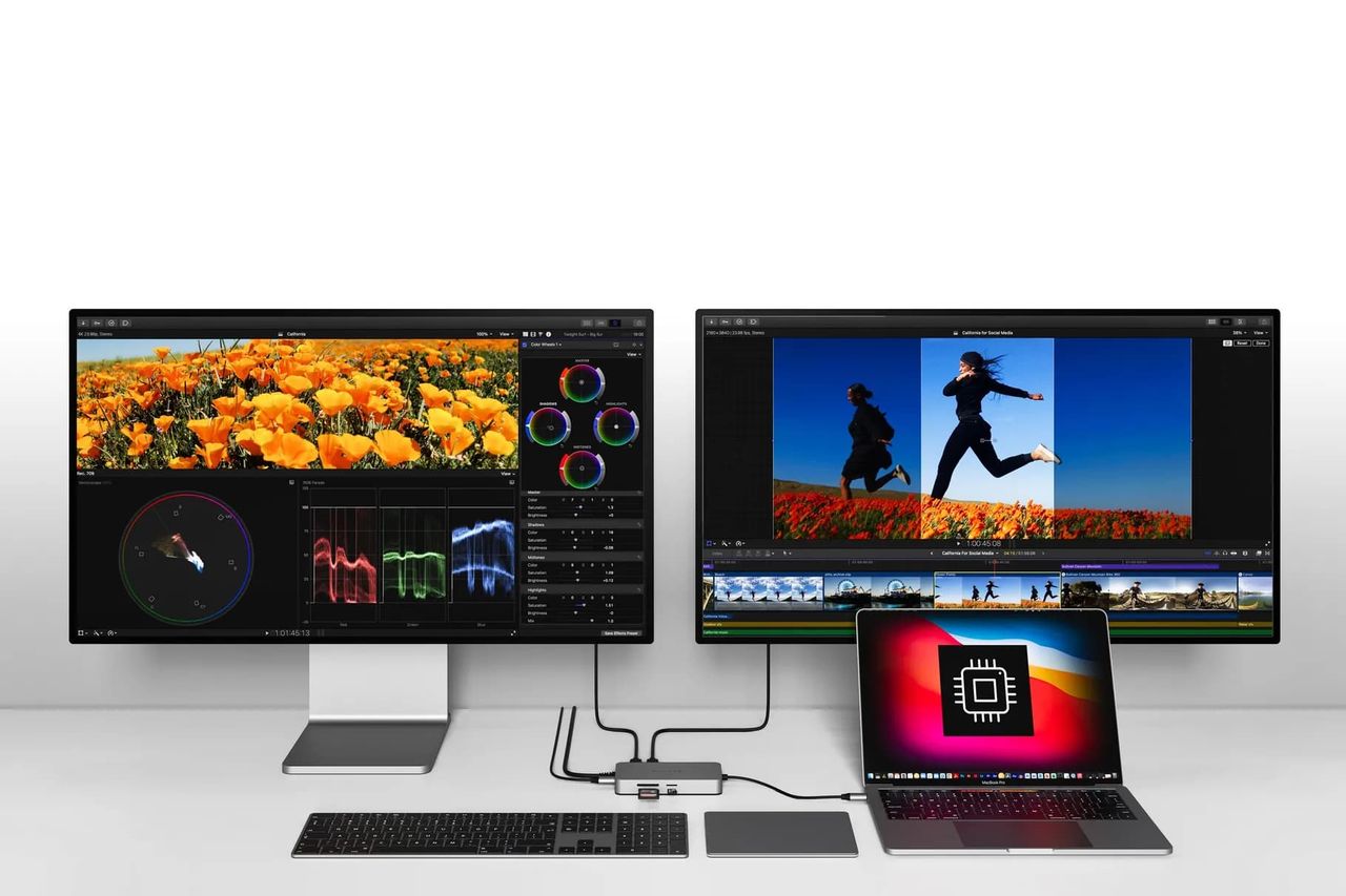 Hypers USB-C-hubbar kan driva två skärmar till M1-Macbooks