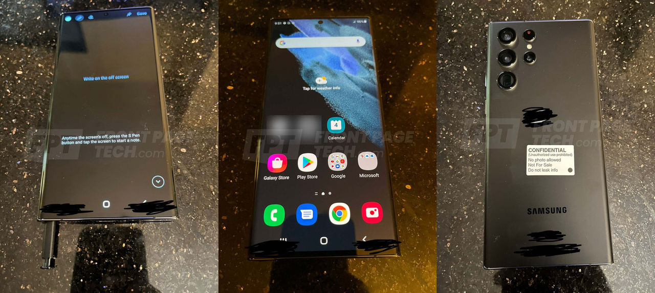 Ny bildläcka att Samsung S22 Ultra praktiskt taget är en Note