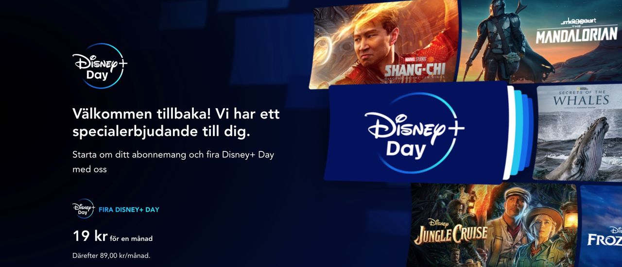 Disney+ erbjuder en månad för 19 kronor
