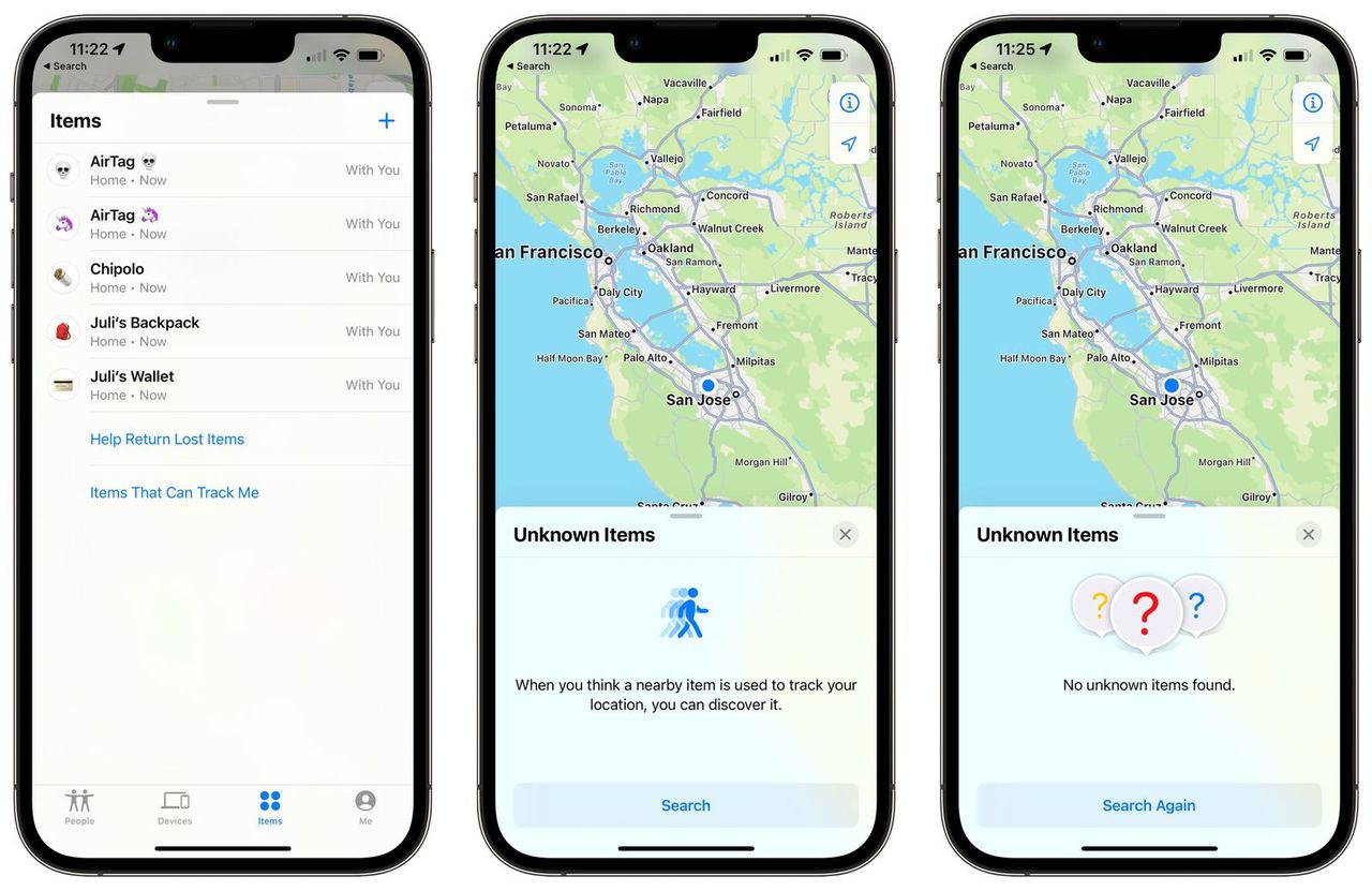 iOS 15.2 kan skanna efter närliggande AirTags