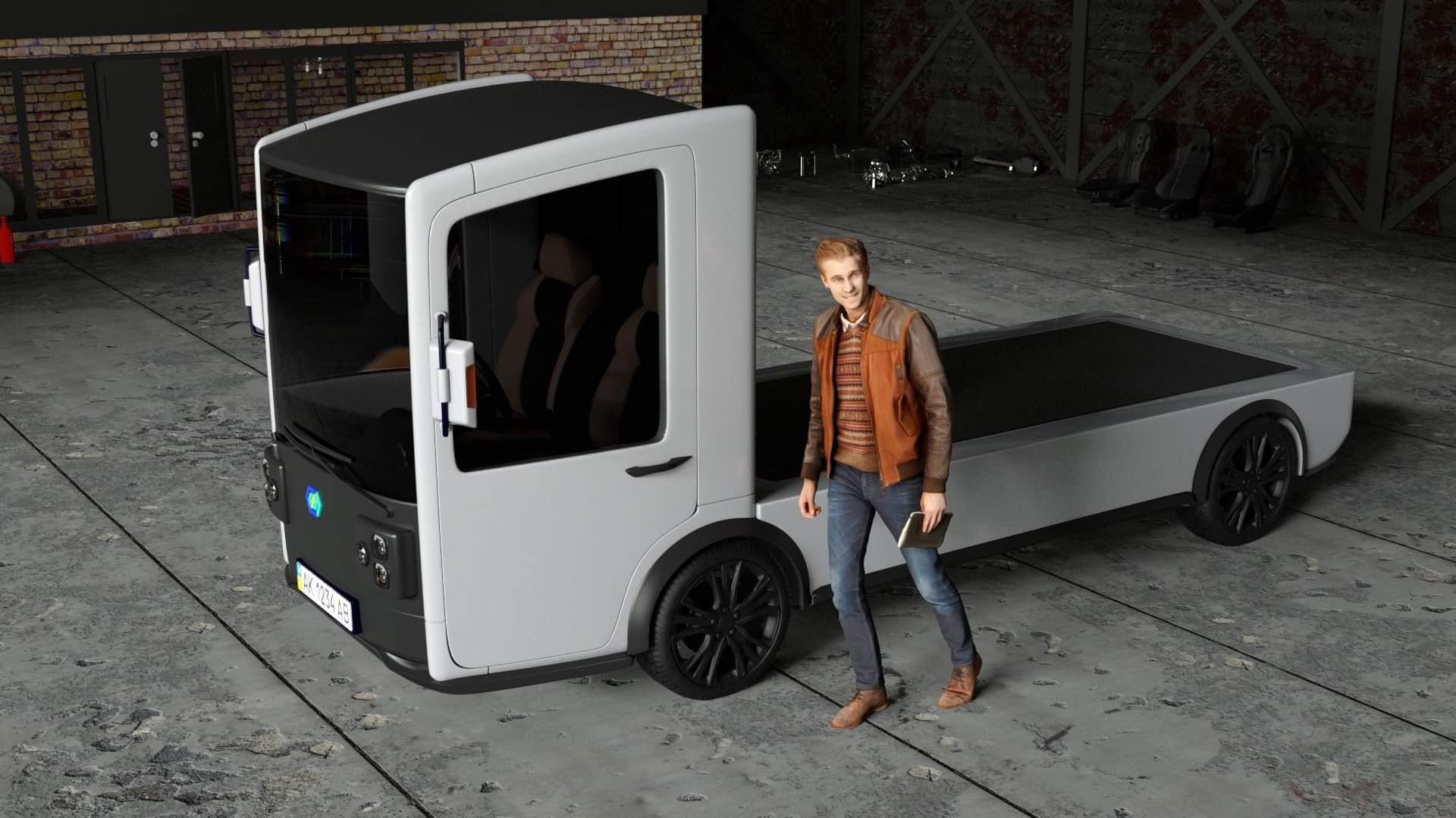 Eldriven lätt lastbil från Ukraina