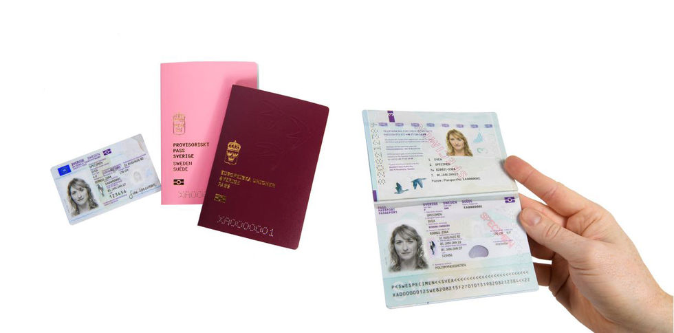 Bängen visar upp nya pass och ID-kort