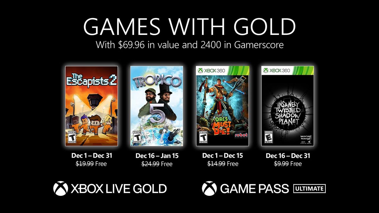 Nästa månads Games With Gold-spel