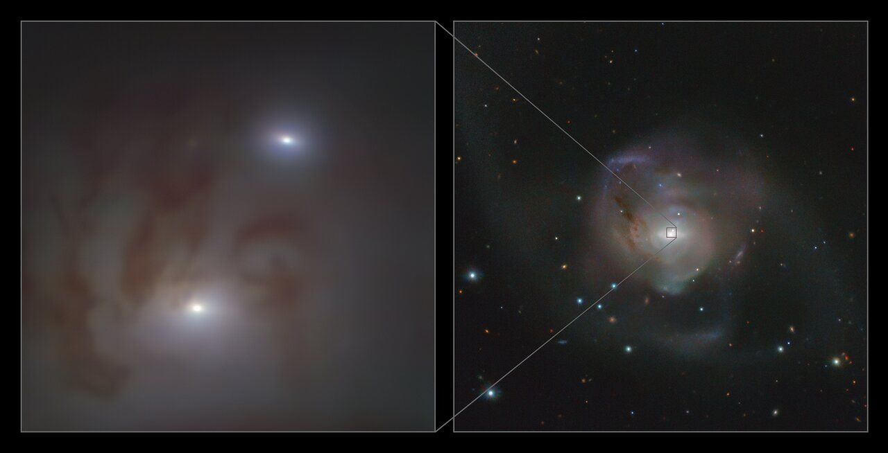 ESO hittar två massiva svarta hål på kollissionskurs 