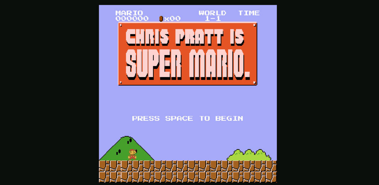 Få en försmak av Chris Pratt som Super Mario