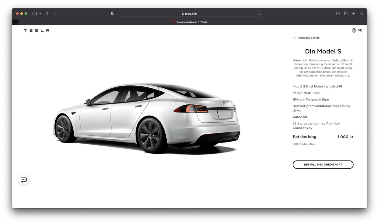 Tesla stoppar försäljningen av Model S och X utanför USA