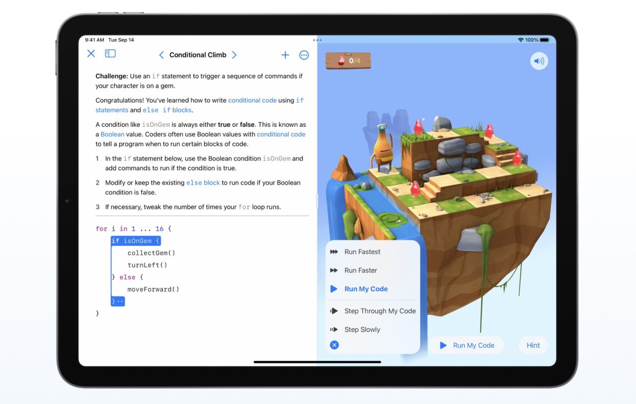 Apple släpper Swift Playgrounds 4.0