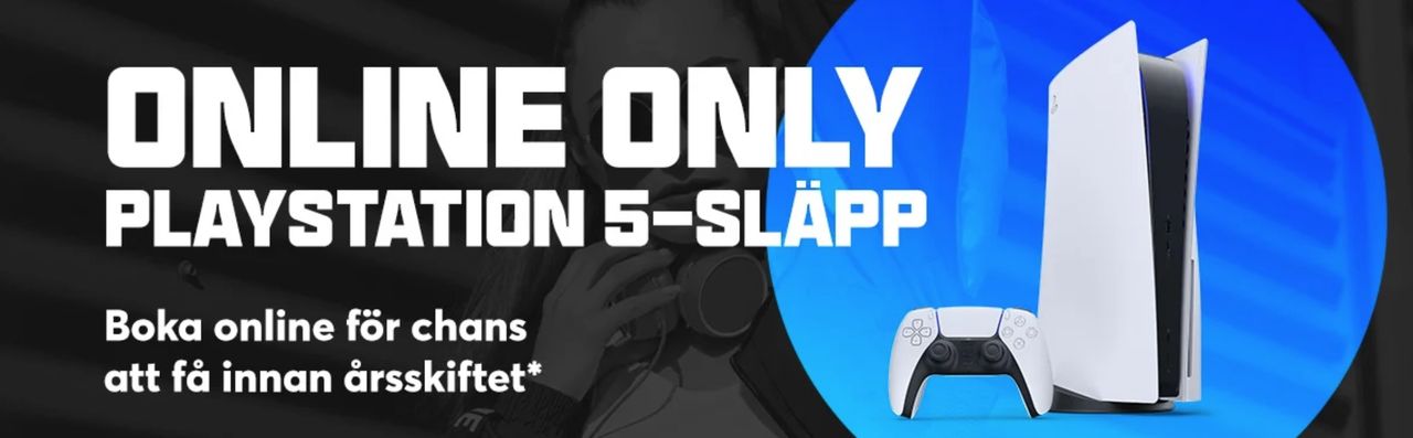 Playstation 5 finns att boka hos Webhallen