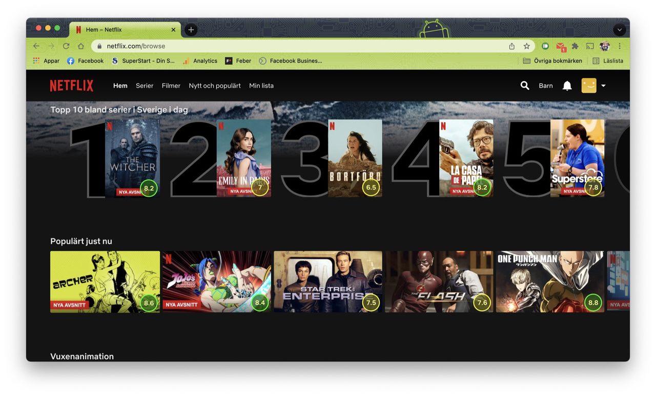 Webbläsar-plugin visar betyg för Netflix-grejer