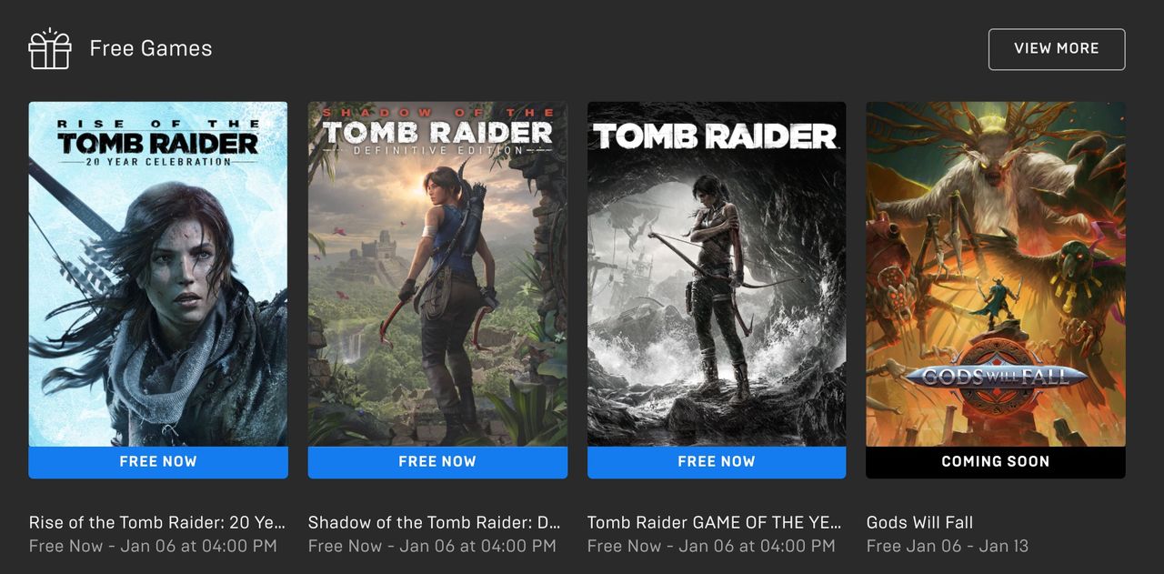 Tomb Raider-fest på Epic Games Store