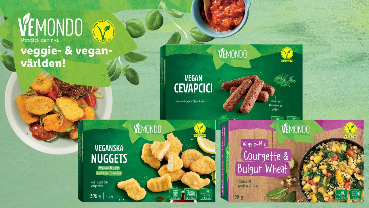 Mer veganskt och vegetariskt hos Lidl