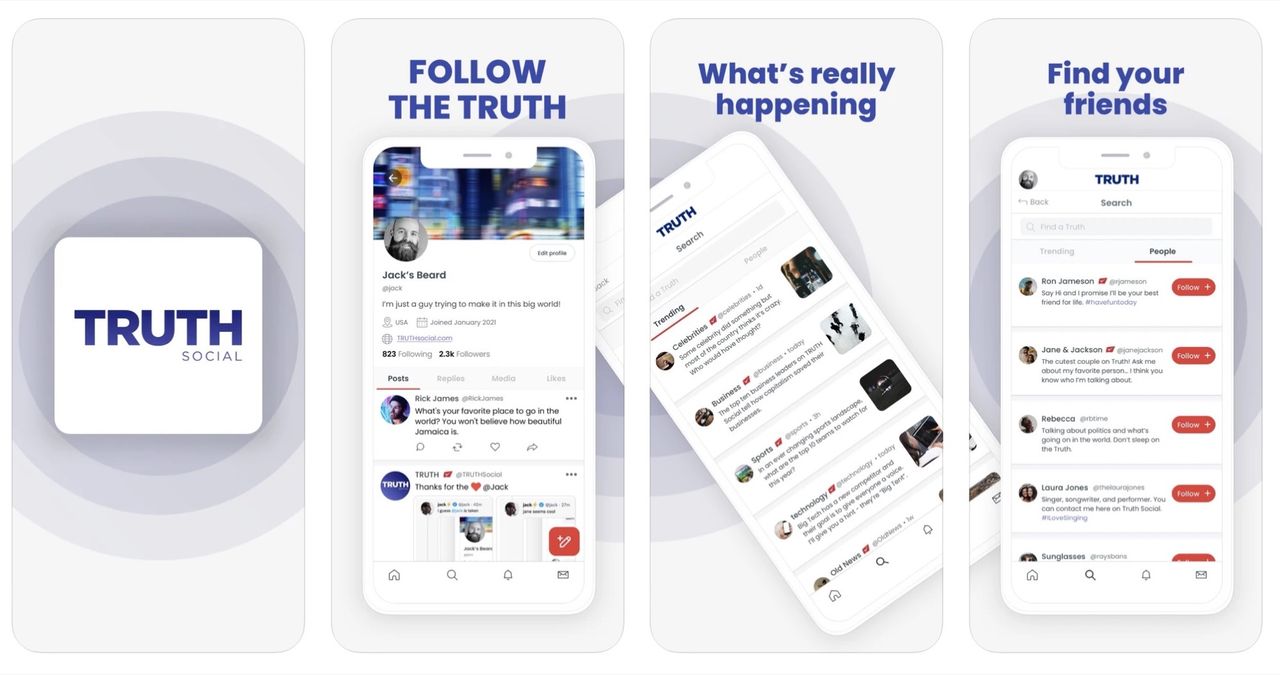 Trumps app Truth Social lanseras i februari