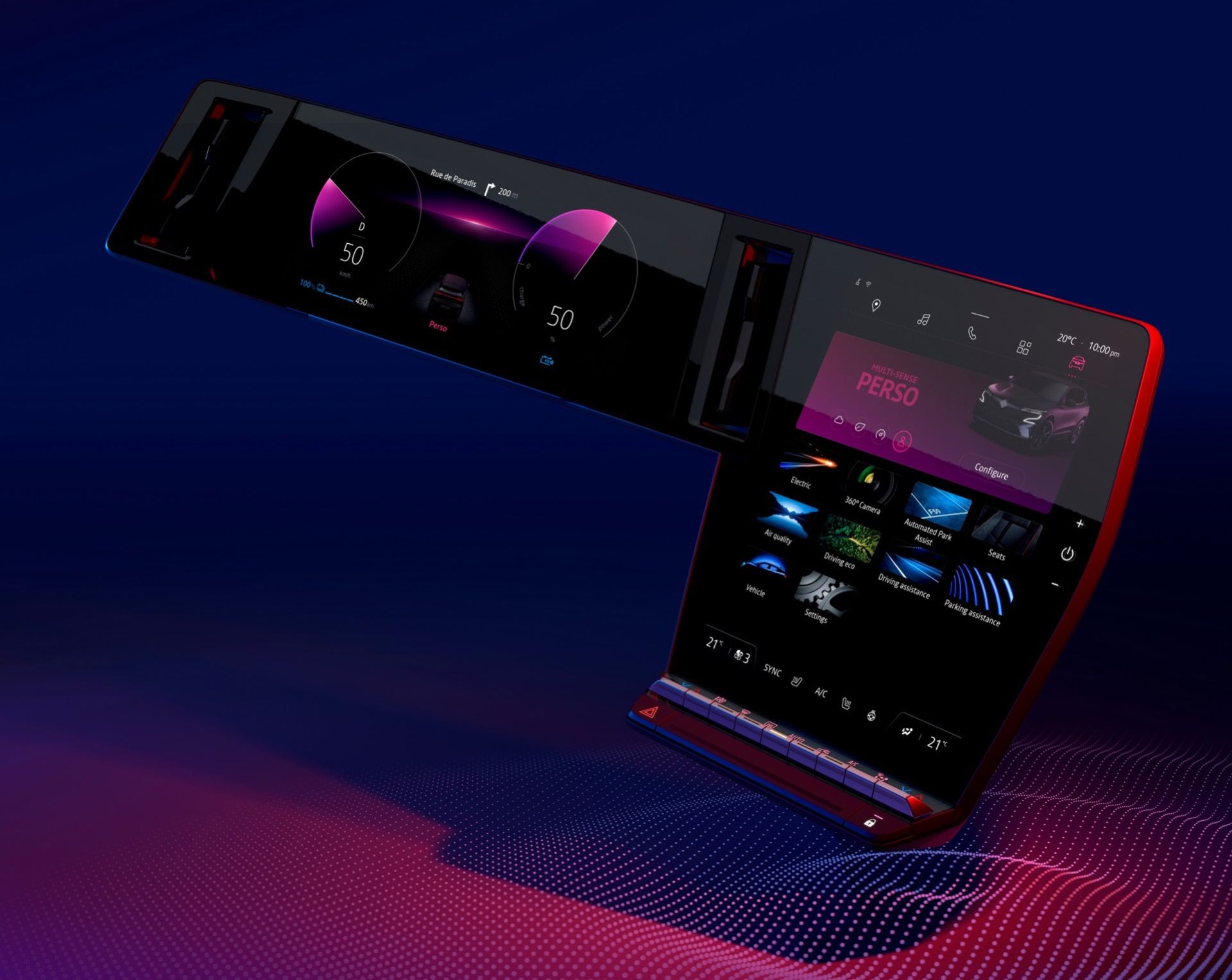 En titt på de nya skärmarna i Renault Megane E-Tech