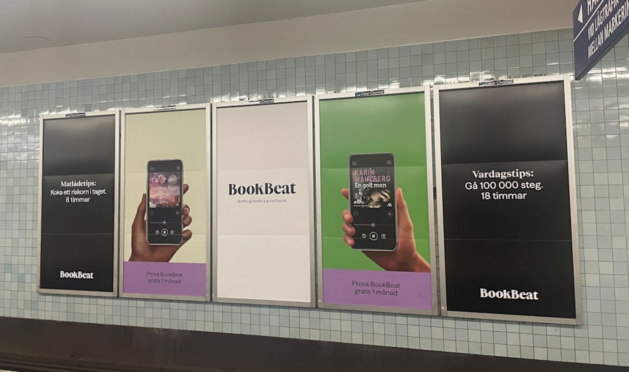 Bookbeat klantade till det i reklamkampanj