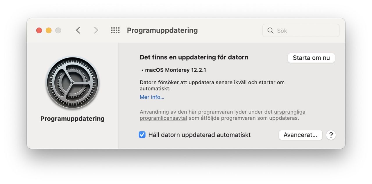 Apple släpper macOS 12.2.1