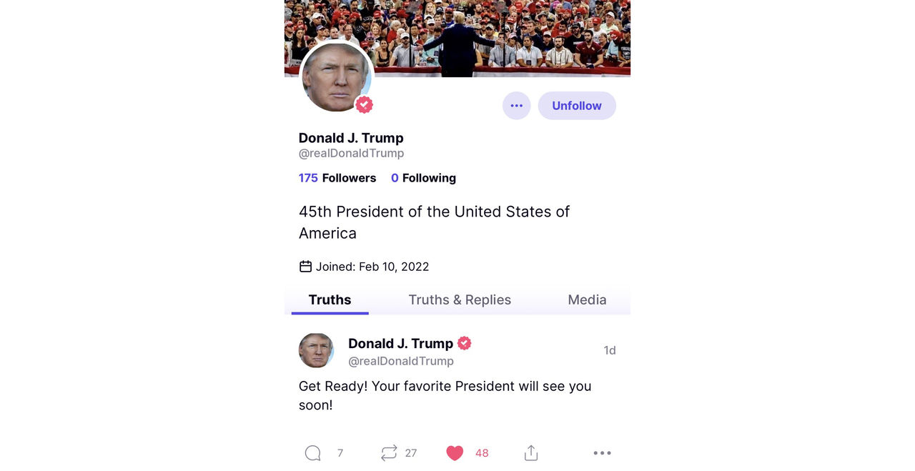 Truth Social ser ut att lanseras i morgon