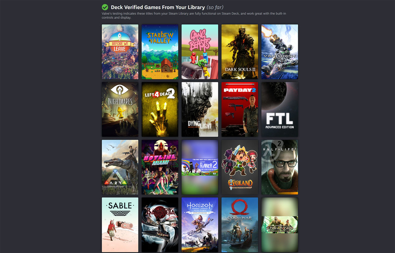 Kolla om ditt spelbibliotek är kompatibelt med Steam Deck