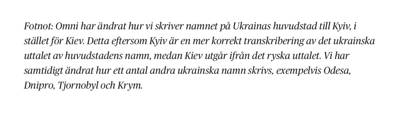 Nu har Kiev blivit Kyiv i vissa medier