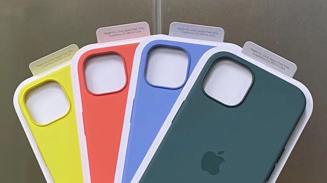 Bilder visar vår-färgerna för Apples skal